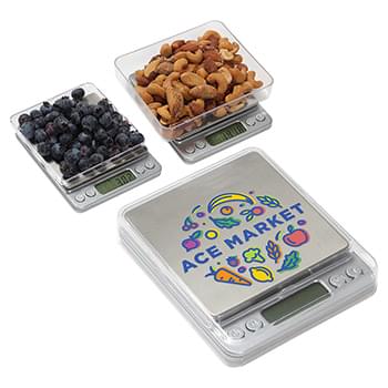 Easy Measure Digital Kitchen Scale with Food Tray Silver