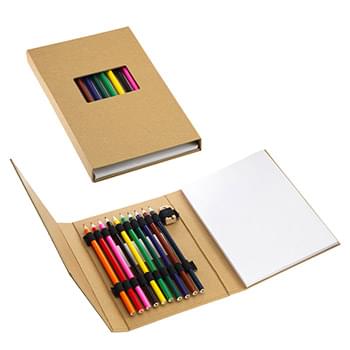 Artisan Sketch Pad With 10-Piece Colored Pencil Set