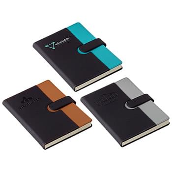 Chic Journal with Magnetic Closure Black/Teal
