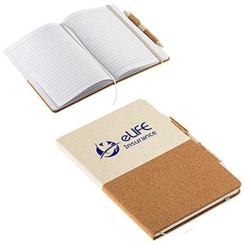 GrassField Cork Recycled Journal with Pen Natural