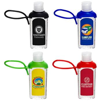 2 oz. Hand Sanitizer with silicone carrying strap